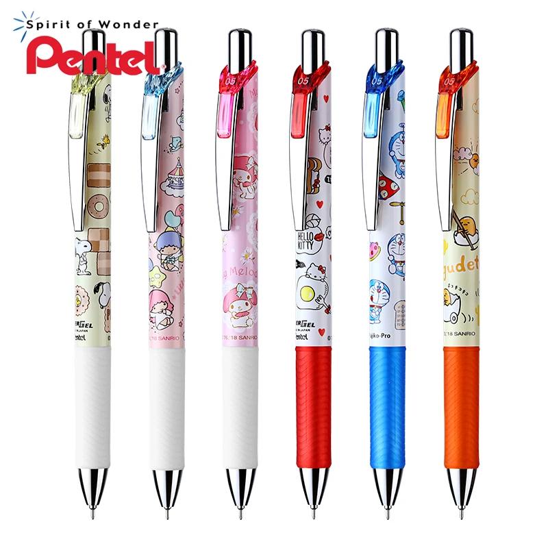 1pcs Japan PENTEL Limited Edition Gel Pen BLN-75 Corner Cute Pet Wind Plant Press Black Refill Student Gel Pen
