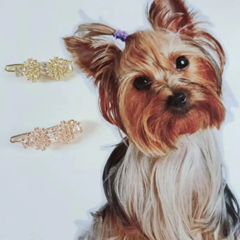 

Pets Hairpins Pets Rhinestone Barrette Decor Puppy Hair Clips Lovely Puppy Hair Clips