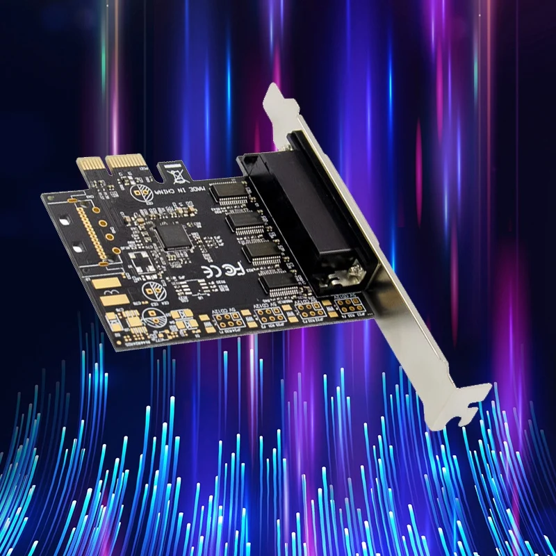 

PCI-E AX99100 Extender 1 to 4S DB-9 Pin RS232 COM1 Serial Port Expansion Card for POS Terminal and Industrial PC