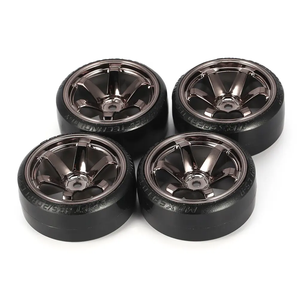 

4Pcs RC Hard Pattern Drift Tires Tyre Wheel for Traxxas HSP Tamiya HPI 1:10 RC On-road Vehicle Drifting Car Hard Tyre Set