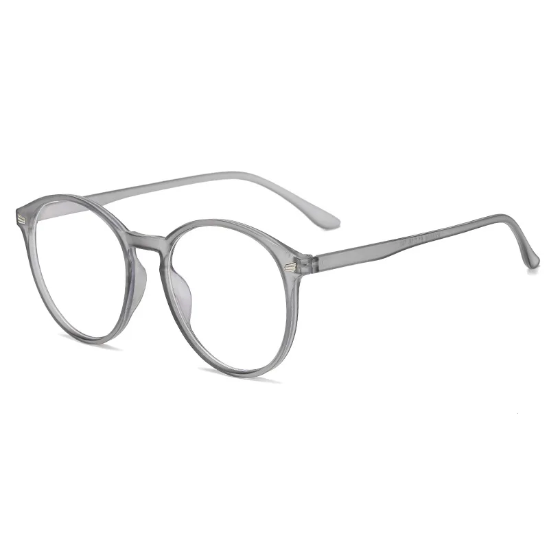 Модные прозрачные круглые очки пластиковые женские для близорукости мужские