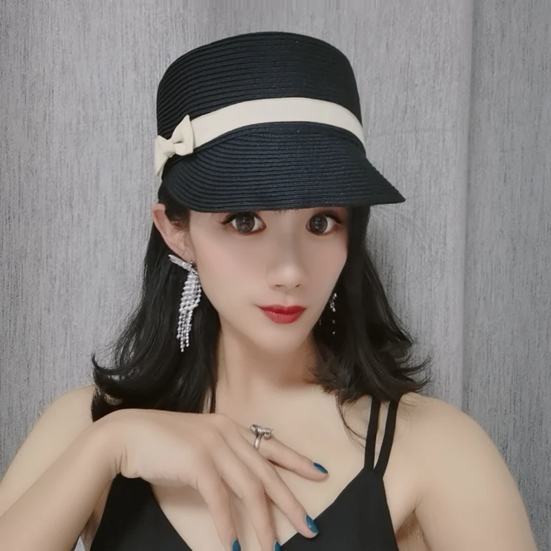 Военные Шляпы Козырьки весна лето женская Британская мода шляпа путешествия