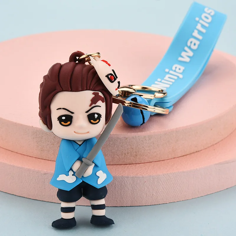 

New Second-Generation Ghost Slayer Keyring Cartoon Hand-Made Soft Anime Doll Bag Pendant Men And Women Small Gifts