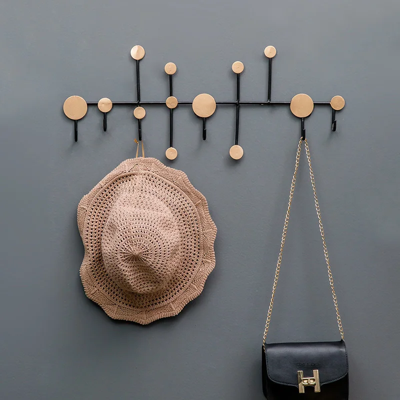 Iron hook wall hanging wall building kitchen porch door rear object rack retro creative clothes hook