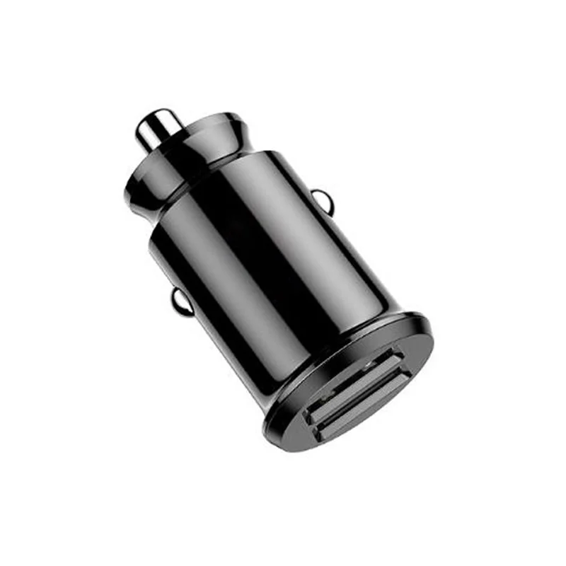 Черный Мини USB Автомобильное зарядное устройство адаптер 3.1A Универсальный двойной USB телефон автомобильное зарядное устройство для Mercedes Benz W203 W211 W204 W210 W124 AMG W212 W202 - Название цвета: Черный