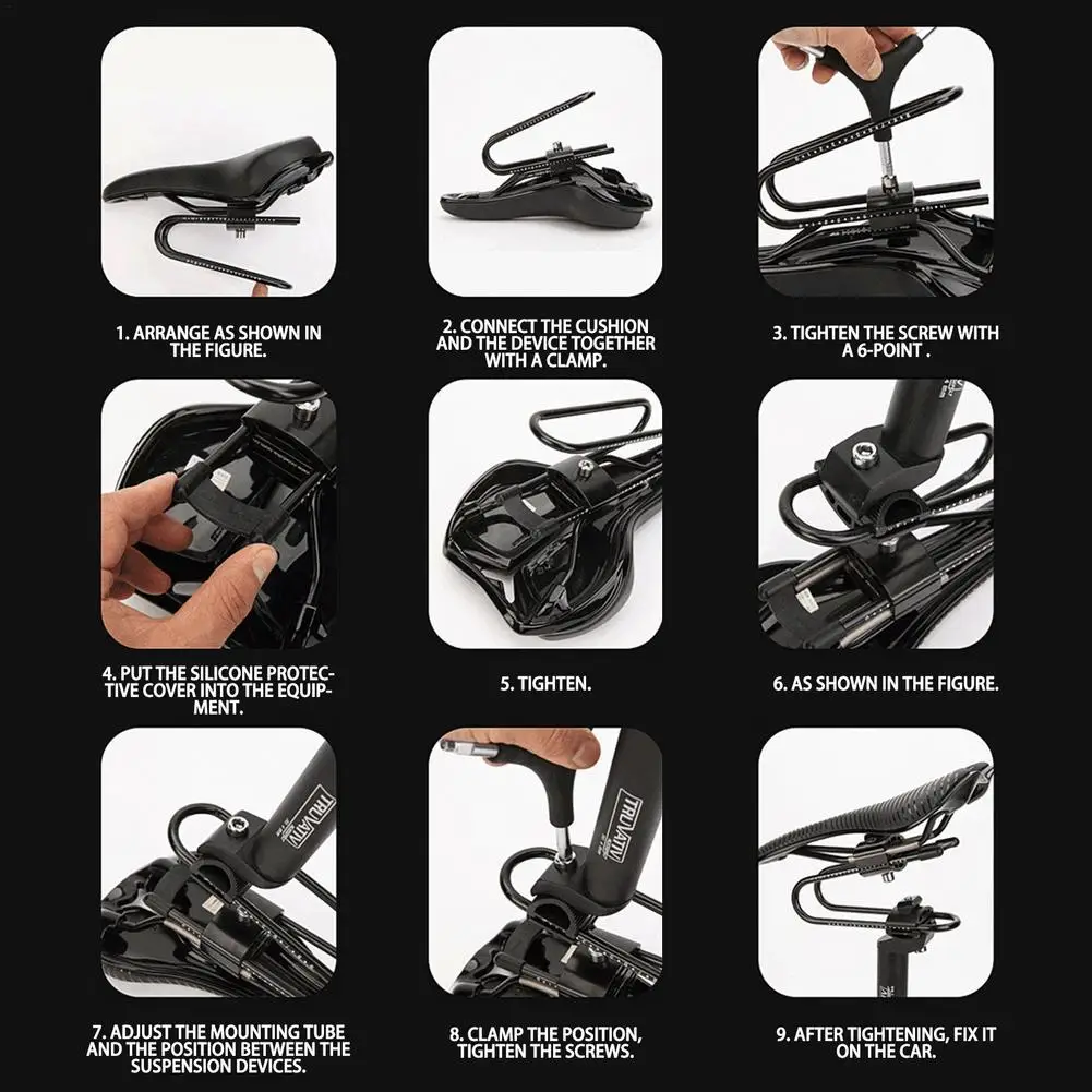 

Bicycle Saddle Suspension MTB Mountain Road Bike Shocks Spring Steel Shock Absorbent Saddle Comfortable Bow Seat Cycling Parts