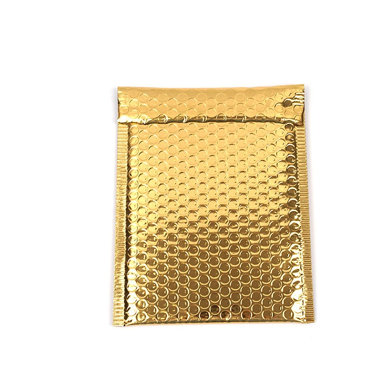 100Pcs Bubble Mailers Bright Gold Bubble Envelopes Waterproof Bubble Bag Shockproof Packaging Shipping Bag 18x23cm
