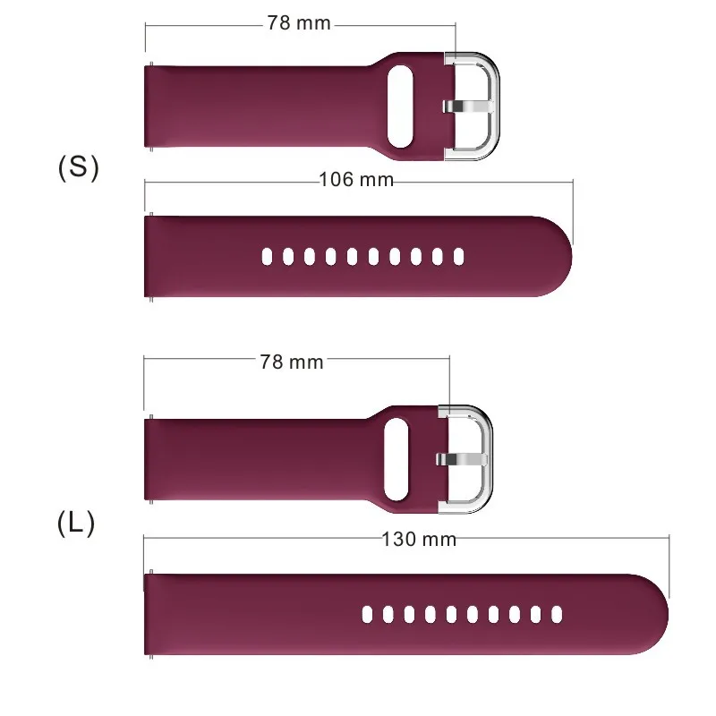 22mm/20mm watch Strap for Samsung gear s3 frontier silicone smartwatch bracelet Galaxy watch 3/46mm/42mm/Active 2 44mm 40mm band