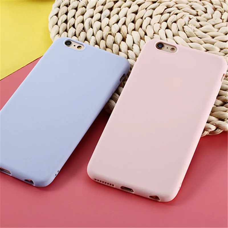 Модный чехол для телефона iPhone 7 6 6S 8 X Plus 5 5S SE XR XS простые однотонные ультратонкие