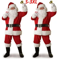 christmas santa claus costume cosplay santa claus clothes fancy dress in christmas men 5pcslot costume suit for adults hot