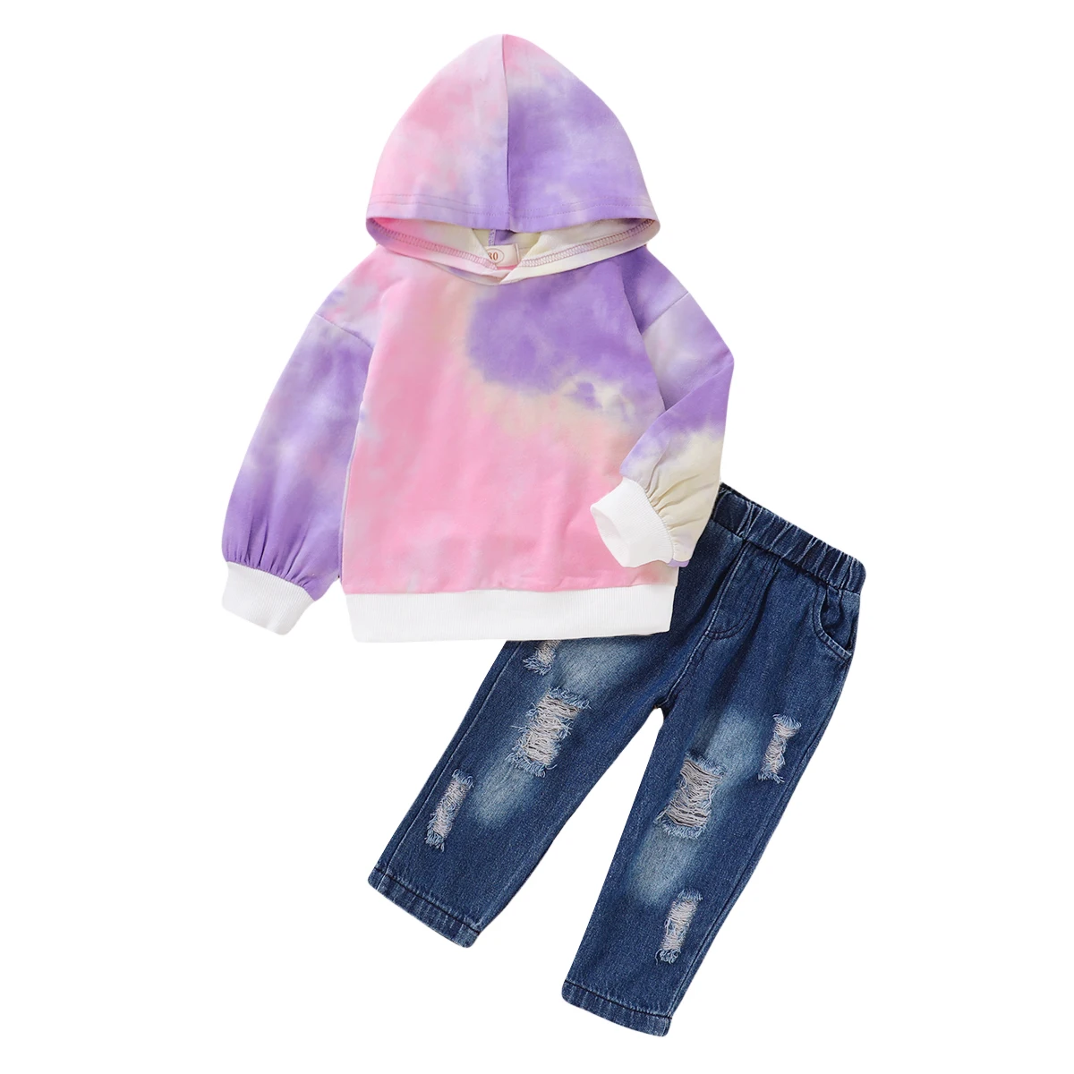 

Толстовка с капюшоном и принтом на завязках для маленьких мальчиков и девочек, свитшот с длинным рукавом и капюшоном, топы, брюки в рубчик, к...