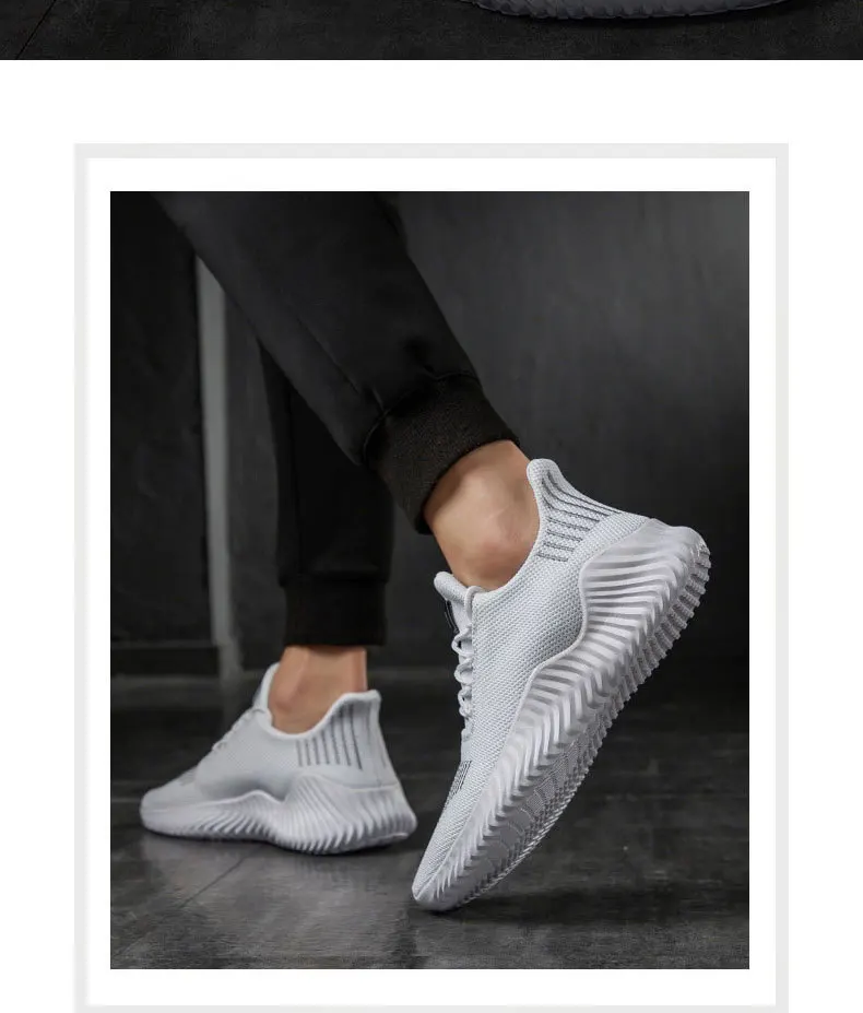 Мужские кроссовки Flyknit Дышащая повседневная мужская обувь Light Large Size Tennis Male Поддержка взрослых Dropshipping 39-47