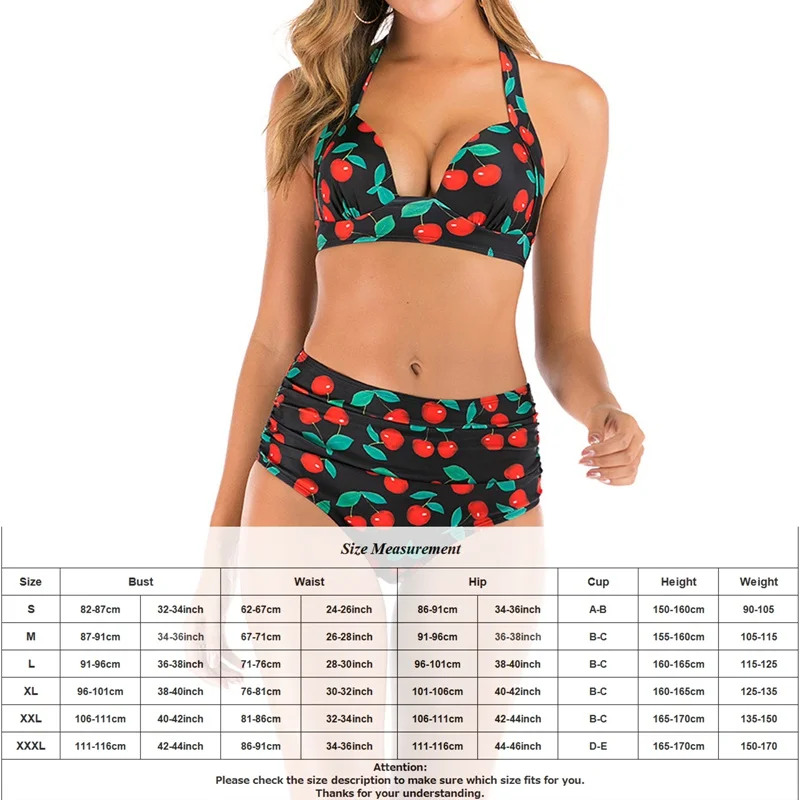 

Two-Piece Suits Bikini Set Women Wire Free With Pad Swimming Suit Swimwear Womens Swimsuits Woman Swimsuit High Waisted Bikini