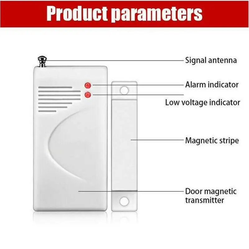 

433Mhz Sensors & Alarms Contact Wireless Door Window Detector For Wireless Security Entry Home GSM Alarm System Sensor Magn R3R5