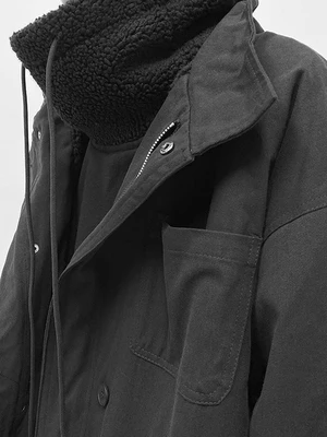 New Men's loose straight shoulder, fall and winter fashion, new Turtleneck Hoodie