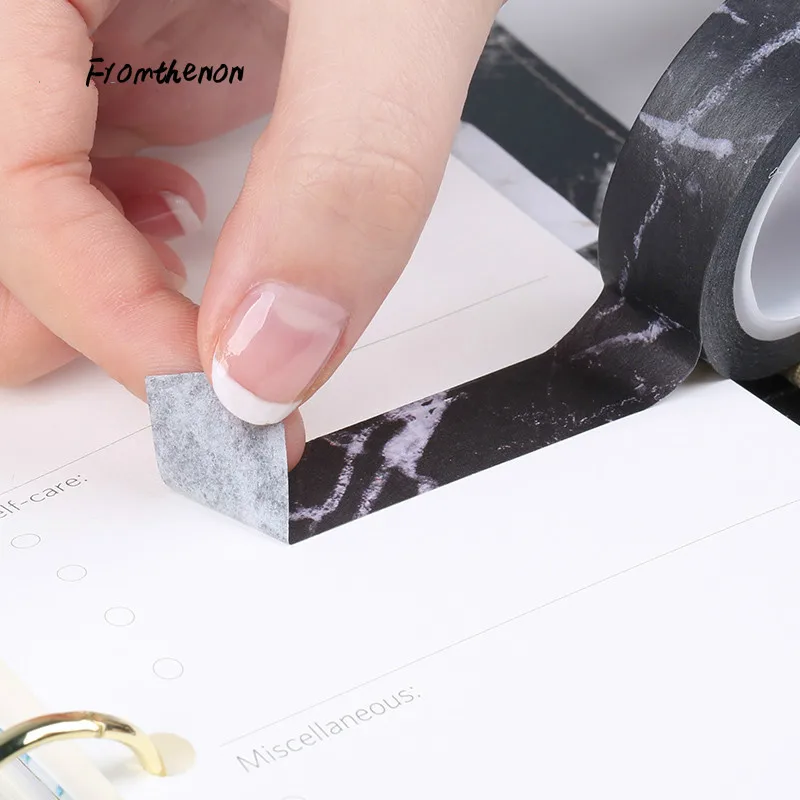 Мраморный дизайн набор бумажной ленты Washi планировщик блокнот и журналы