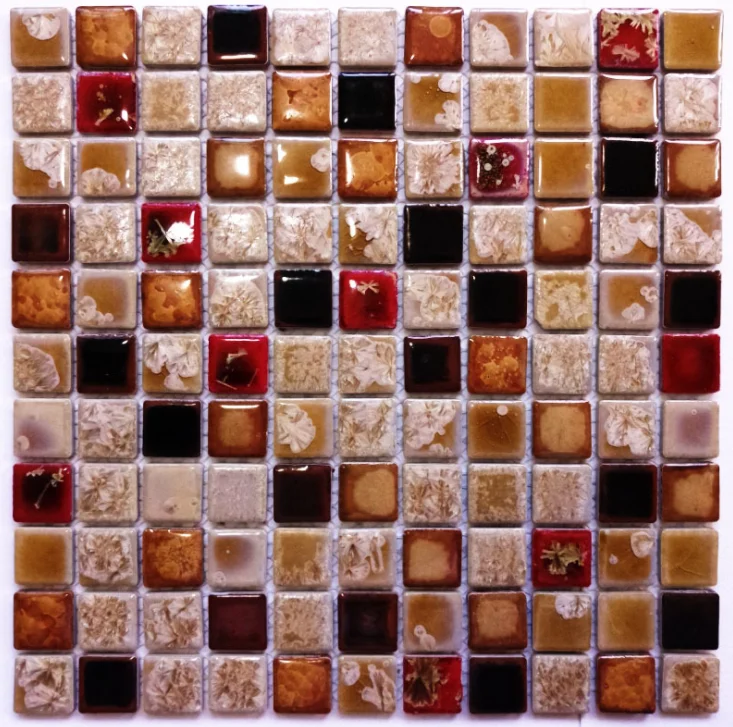 

11 шт. коричневого и красного цвета карамели керамическая мозаичная плитка для Кухня щитка Ванная комната Керамика мозаика Плитки SSD033