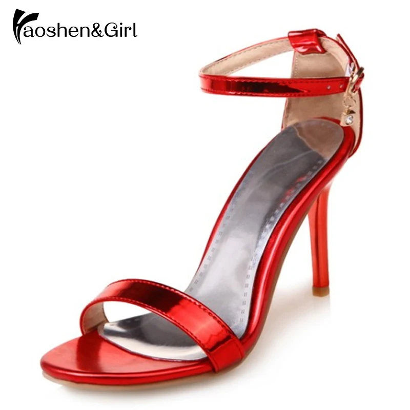Haoshen &amp Girl/Большие размеры E14 30-50 женские босоножки на высоком каблуке летние