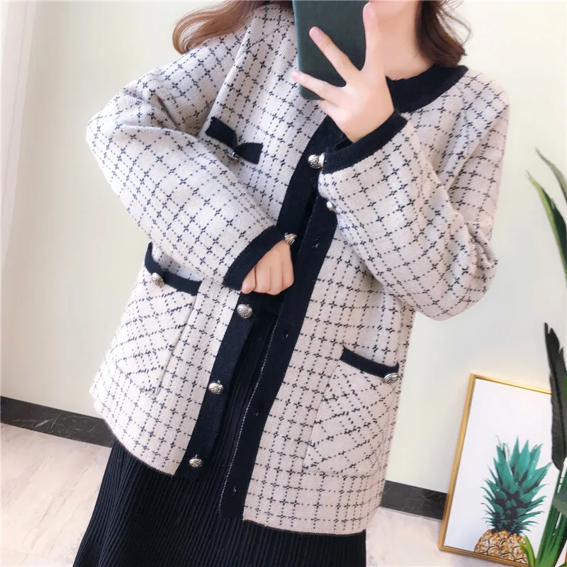 

Neploe New Solid Knit Cardigan Long Sleeve Sweater Women Open Stitch Casual Pocket 2019 Loose Medium-long Cardigans Mujer