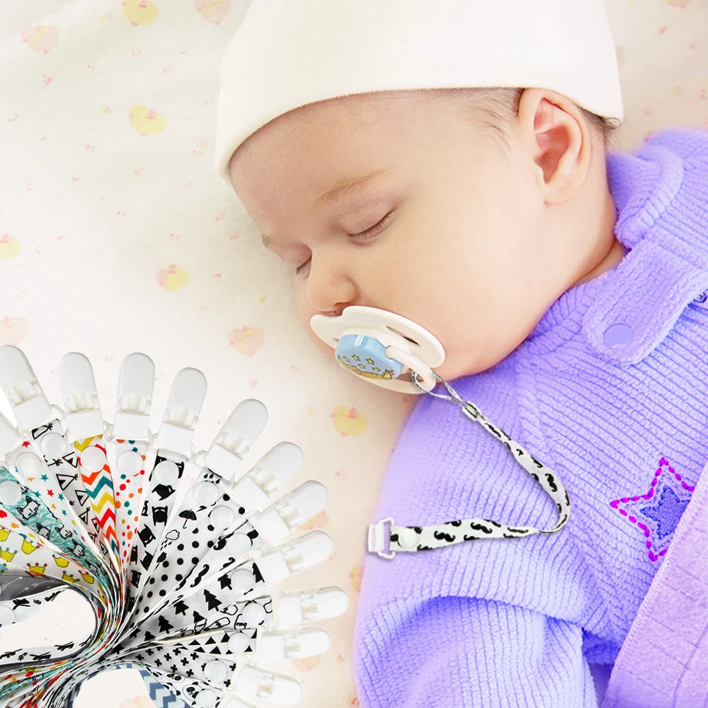 Baby Pacifier Clip Chain for soothers Ribbon Chupetas funny Soother dummy holder Leash Strap Nipple Holder Infant Feeding