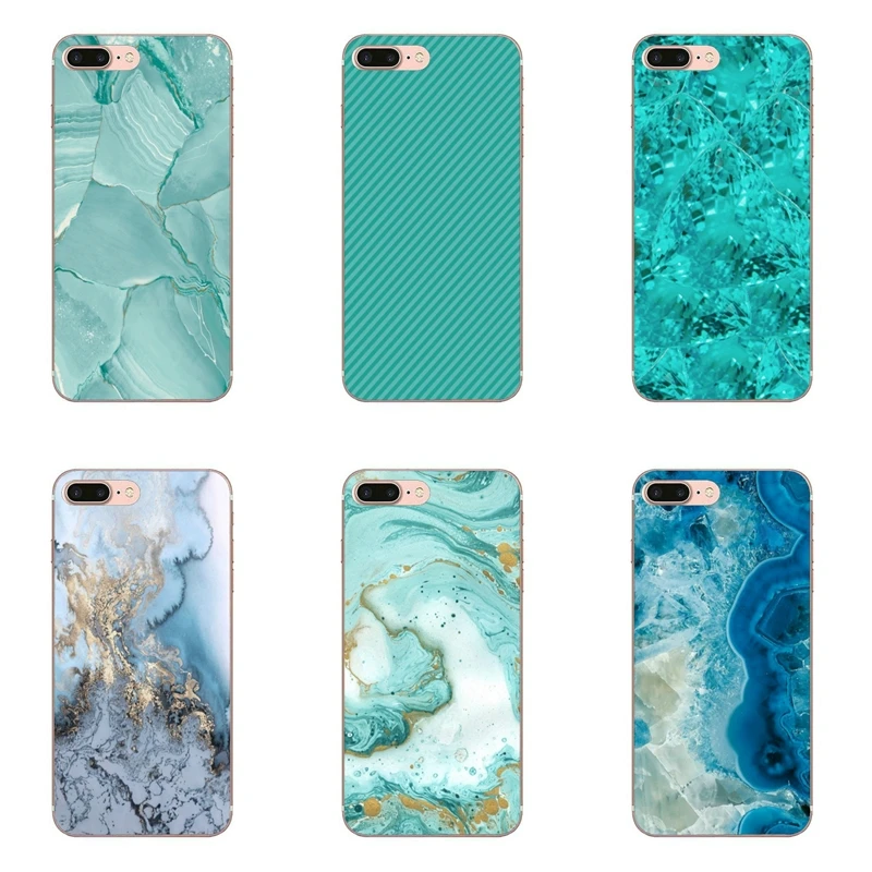 Мятный бирюзовый камень мраморный чехол для Samsung Galaxy S10E S10 Lite S9 S8 S7 S6 edge Plus Note 10 9 8 5 4