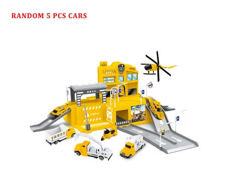 Детская автостоянка, игрушечный автомобиль, сборка, мальчик, трек, головоломка, большая парковка, игрушка, полицейский инженерный пожарный автомобиль, Подарочная игрушка HC0322