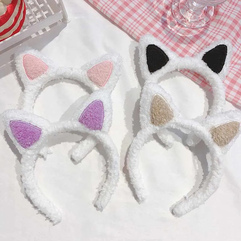 

Anime Cosplay Cute Face Wash Cartoon Makeup Hair Band Hair Hoop Hair Accessories Cat Ears Headband Plush Faux Fur Hair Bands
