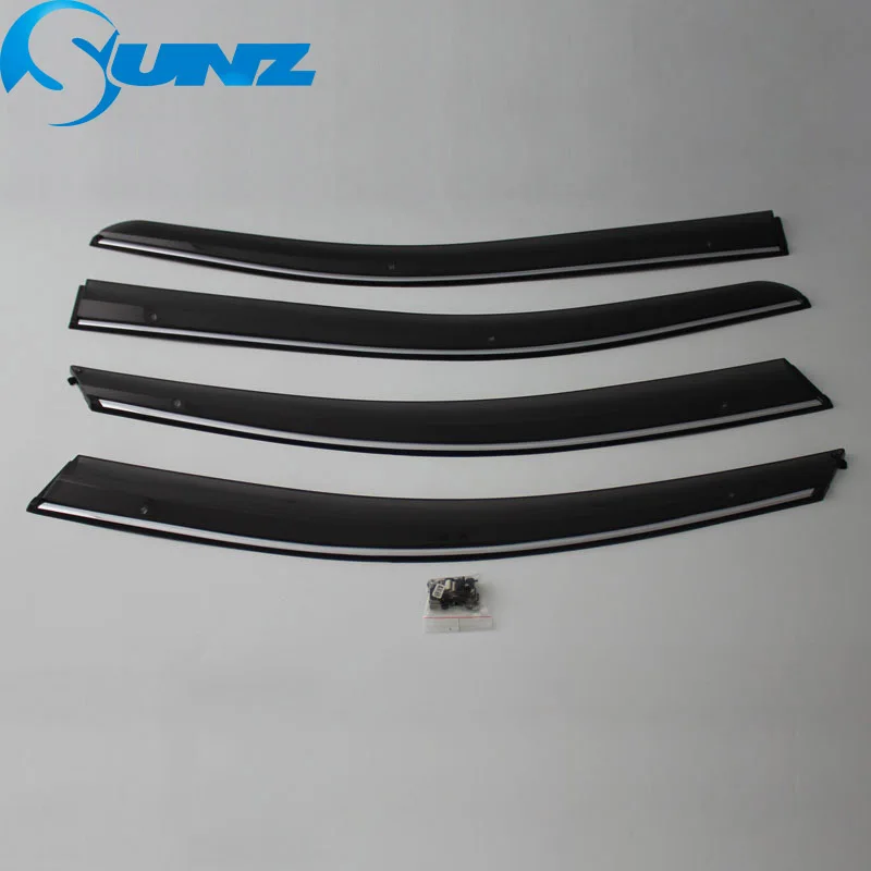 Боковых окон для Skoda OCTAVIA 2009 2010 2011 2012 2013 окно козырек Vent Оттенки Защита от солнца дождь дефлектор гвардии SUNZ