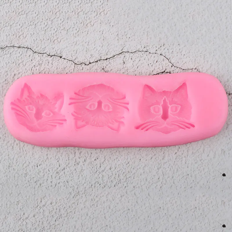 Симпатичные кошачьи мордочки силиконовые формы DIY вечерние топперы для кексов
