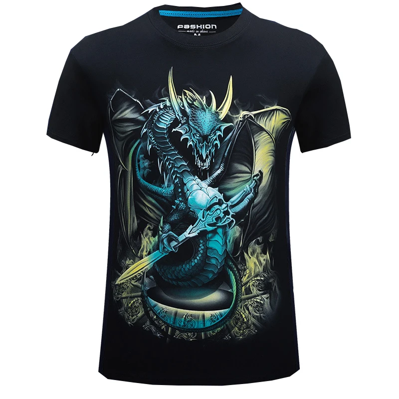 Новинка 2020 модная футболка в стиле хип хоп для мужчин с 3D тигровым орлом футболки