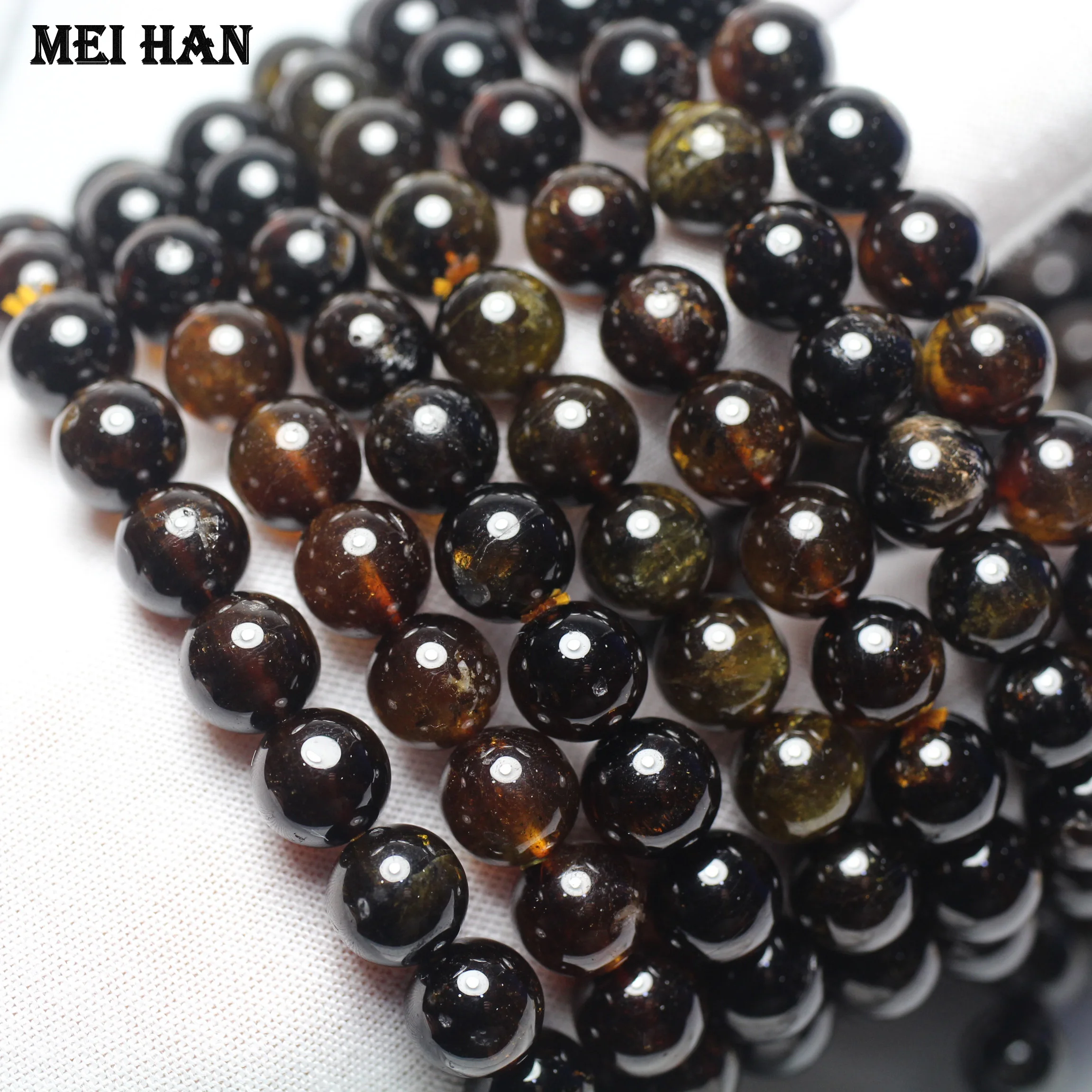 Meihan (1 браслет/набор) натуральный редкий темно зеленый турмалин 9 8 мм Гладкий