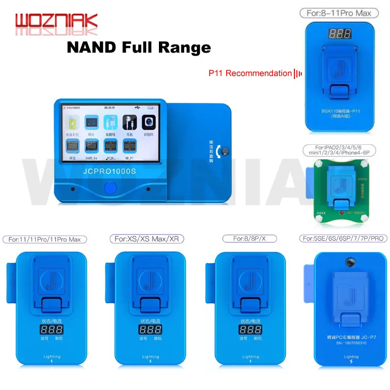 Программатор JC P7 P11 PR01000S для iphone 4 5 6 7 8 PLUS X XS 11 PRO MAX NAND чтение записи IPAD 2 3 ремонт