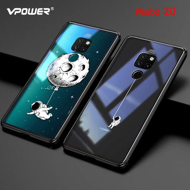 

Vpower for Huawei Mate 20 Pro Case clear transparent Tempered Glass mate 20 mate 20 Pro Case Smooth Protector Cover Shell