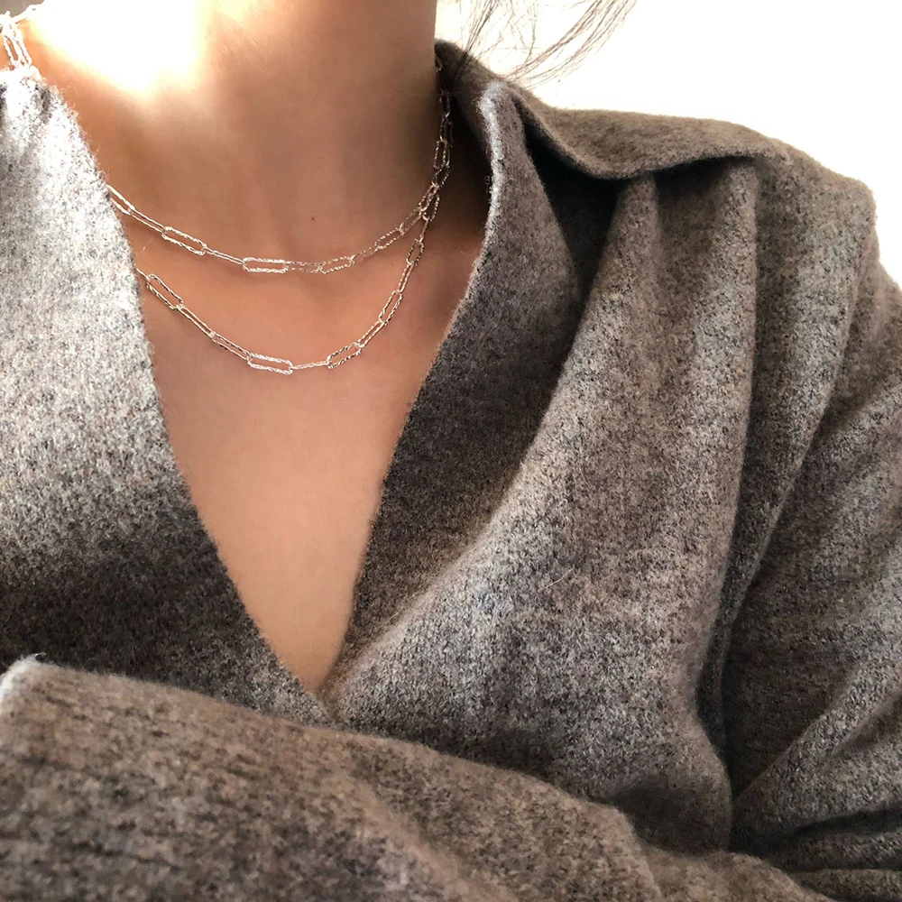 

High Quality Punk Lock Choker Necklace Pendant Women Collar Brand Gold Color Chunky Thick Chain Necklace Steampunk Men