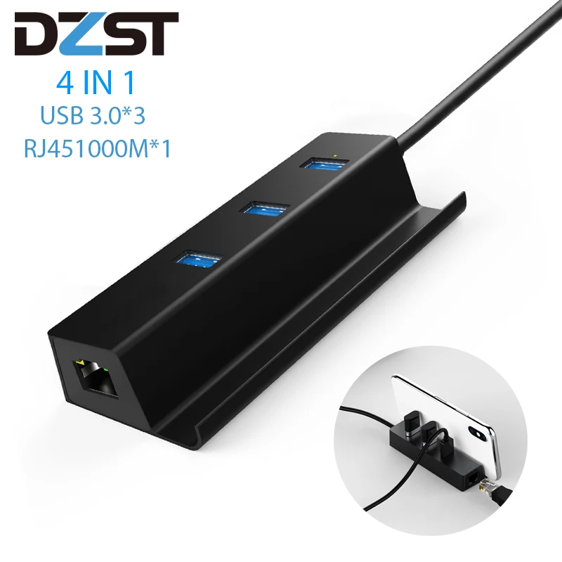 dzlst usb c hub usb type c к usb 30 rj45 адаптер конвертер