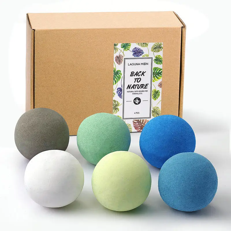 

Коллекция бомбочек для ванны Lagunamoon Back To Nature, набор солевых шариков для ванны, отличный подарок для мужчин, мячи для ванны с эфирным маслом