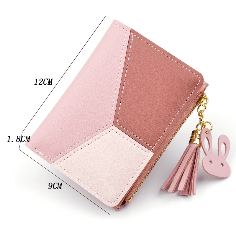 Mini Patchwork Womens Small Wallet Female Purse Luxury Leather Lady Wallets Bags and Purses Women Purses Ladies Wallets Cute Bag