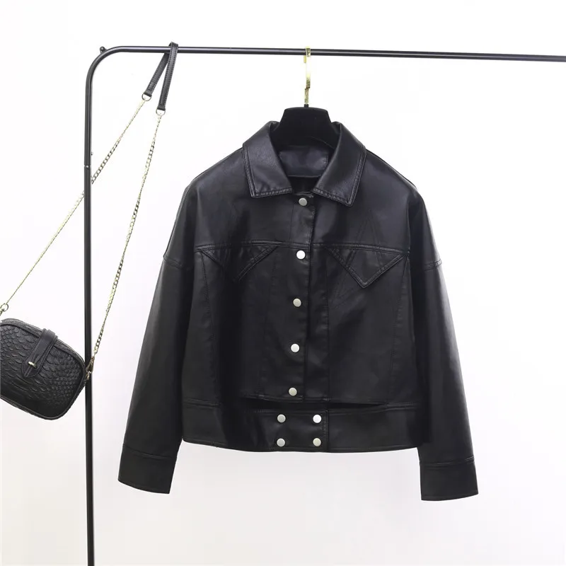 Новинка 2014! Кожаная женская модная свободная мотоциклетная куртка в стиле