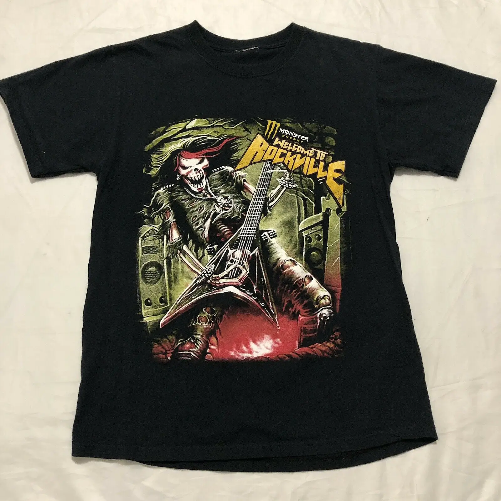 Добро пожаловать в роквилль Мужская футболка Black Monster Korn Slipknot Slayer Concert Tee| |