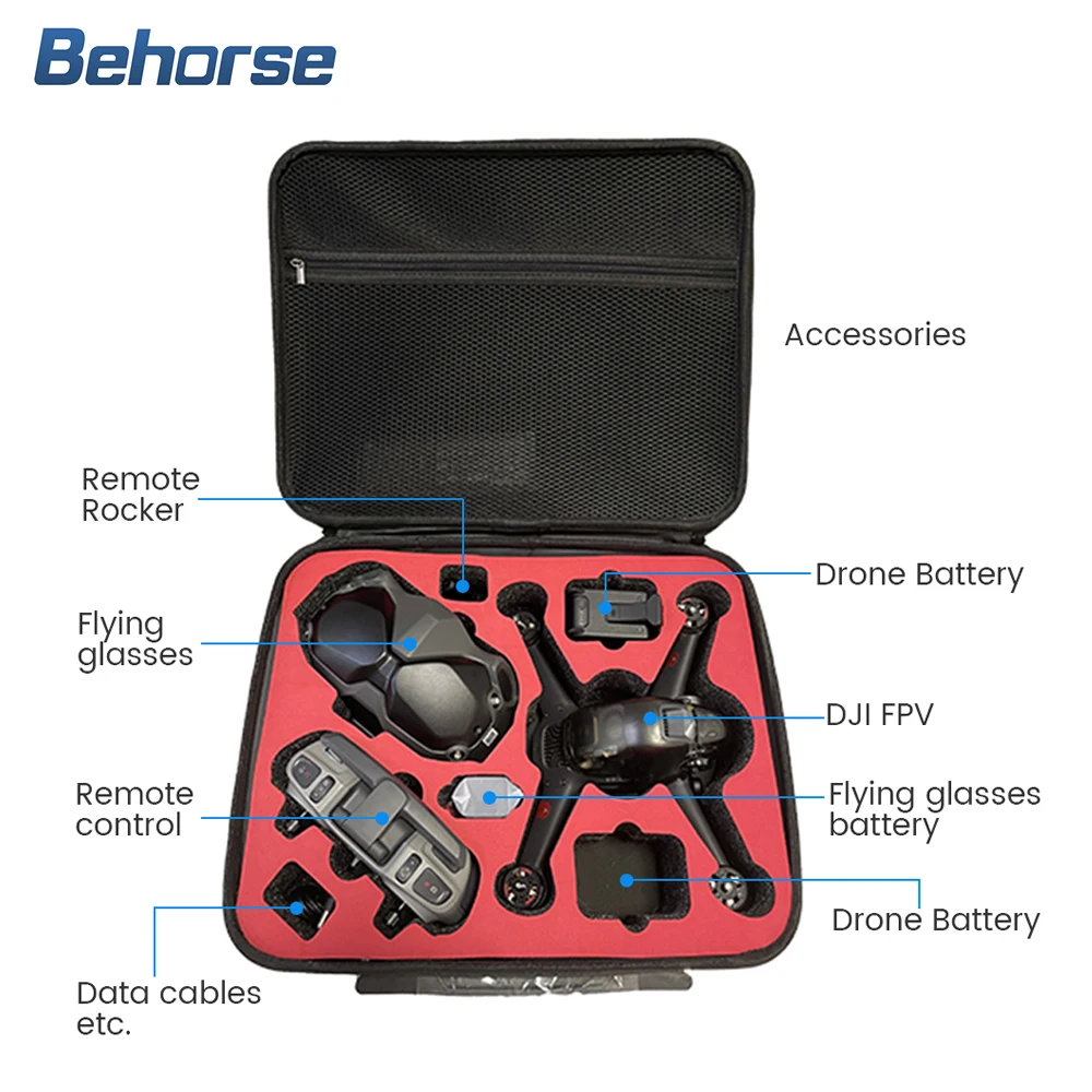 Чехол для дрона DJI FPV Жесткий сумка хранения водонепроницаемый бокс Combo