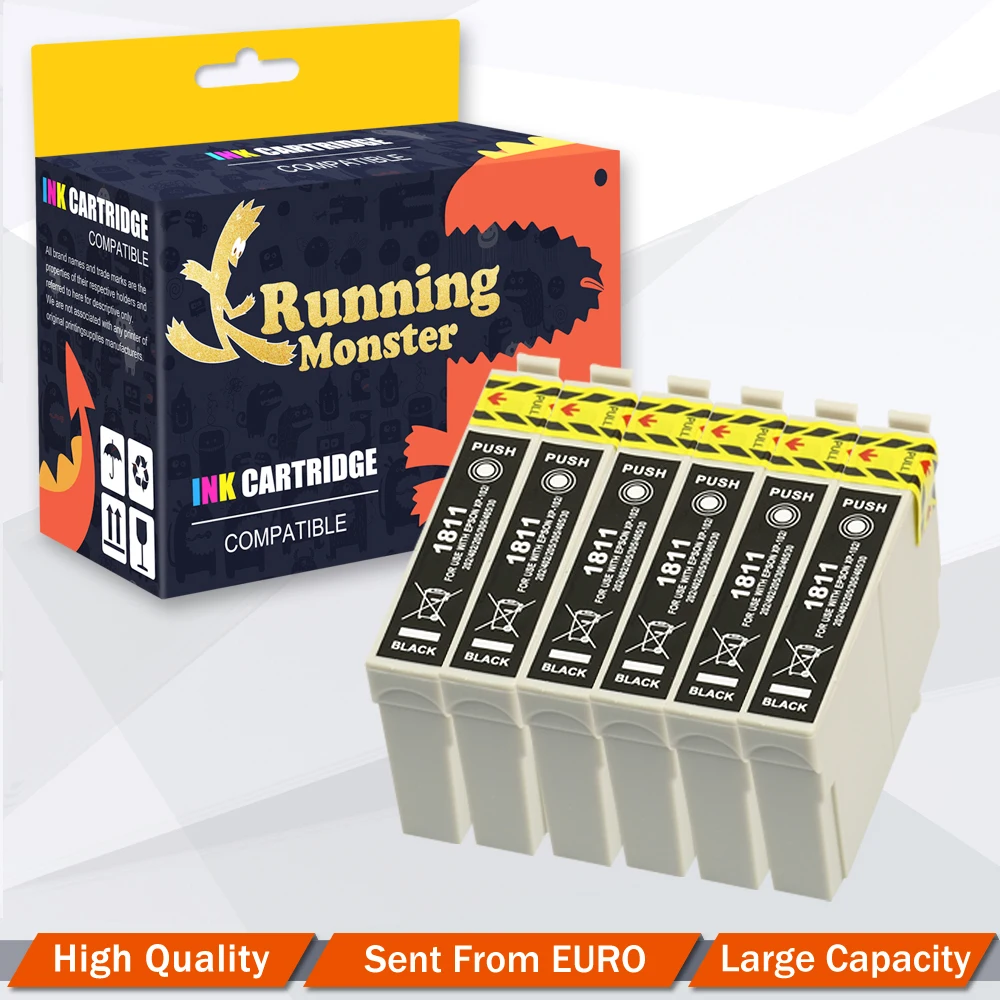 Совместимость 18XL черный сменный картридж для принтера Epson T1811 18 XL XP30 XP102 202 305 405 205 302