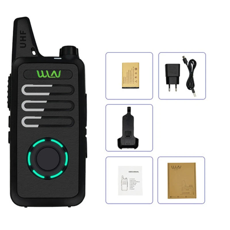 2020 Walkie Talkie WLN KD-C1 Plus Mini 2 Way Radios UHF 400-470 MHz 16 Channels Ham Radio FM Transceiver KD C1 Update Version