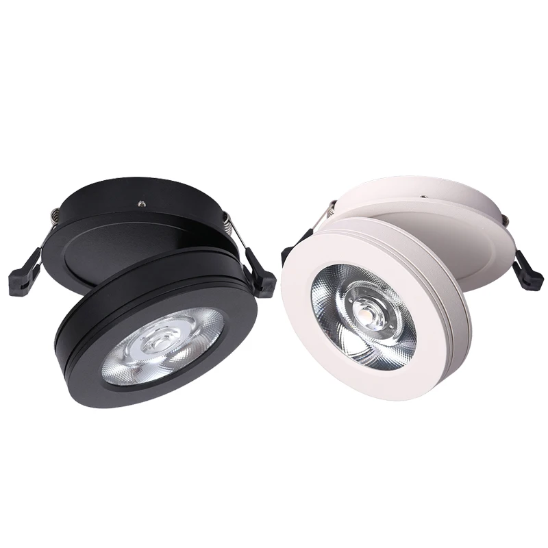 

Slim LED Embedded Ceiling Down Lamp,Foldable And 360 Degree Rotatable Built in COB Spot Light Recessed Downlight Room Lampara