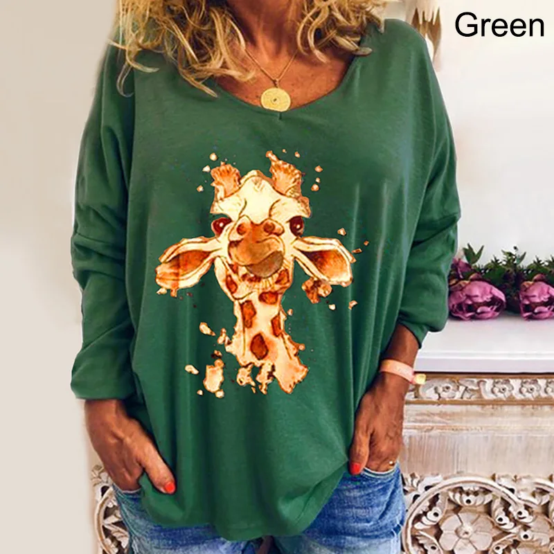 Женские Элегантные рубашки с принтом осень 2020 Повседневный свитер треугольным