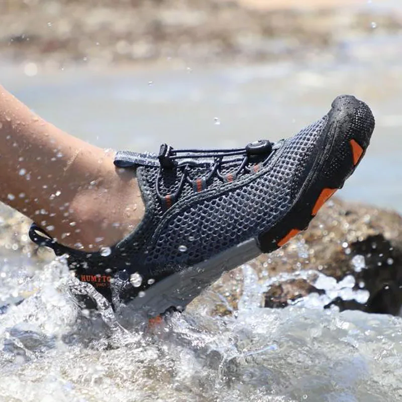 HUMTTO Summer Aqua Hiking Shoes for Men 2021 Breathable Non-slip Sport Mountai Mens Outdoor Climbing Trekking Man Water Sneakers