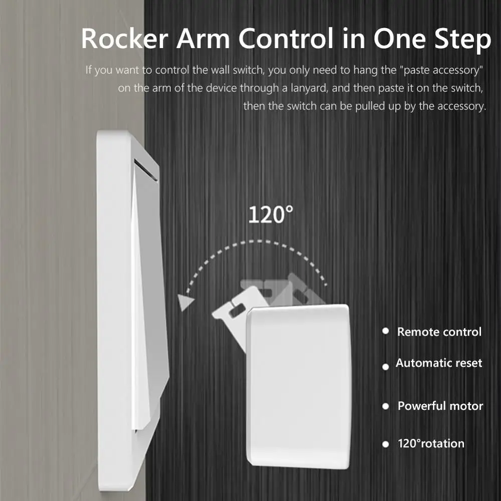 

Bluetooth 5.0 Smart Switch Button Pusher Control Center for Garage Wall Light Switch App Timer Control Home Device Accessories