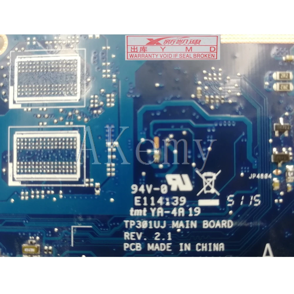 

New!!! For Asus TP301U TP301UA TP301UJ TP301UJ Laptop motherboard TP301UA Mainboard 100% Tested I3-6100 CPU 4GB RAM