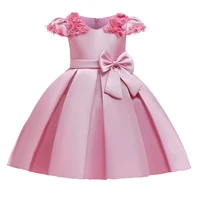 cute big bow little girls dress infantil elegant dress for girls evening party dresses kids princess wedding birthday dress