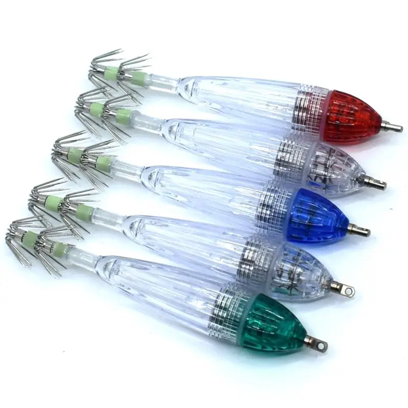 Электронный кальмары крюк для рыболова ночной рыбалки светильник led приманка