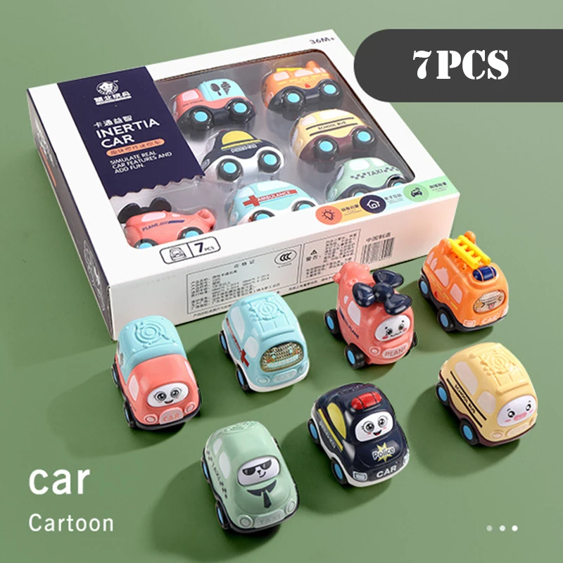 Baby Toy Vehicle Cartoon Car Inertial Back Helicopter Police Taxi Minibus Ambulance Ice Cream Model Children Gift | Игрушки и хобби
